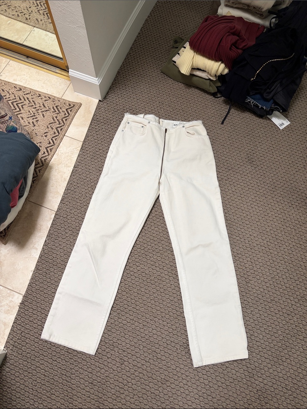 Reformation zip jeans